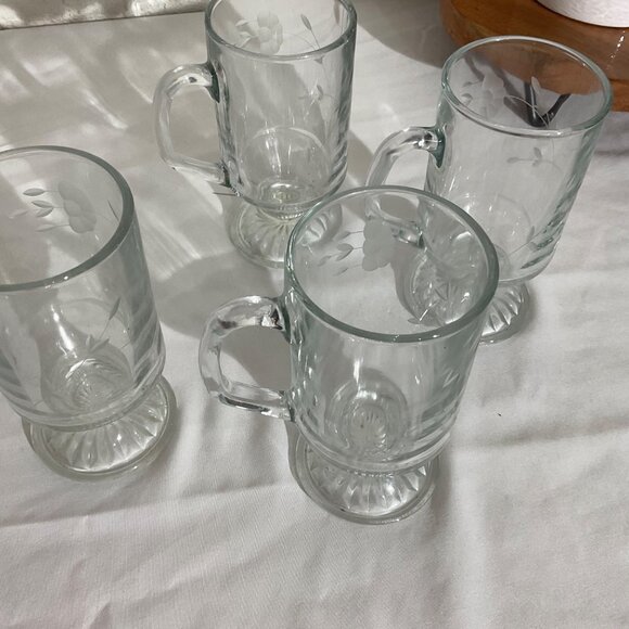 Vintage Princess House Heritage Design Irish Coffee Mugs set of 4 - Picture 3 of 4